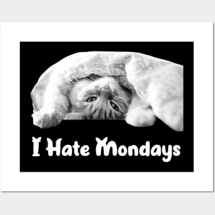 I Hate Mondays Cat Design Posters and Art